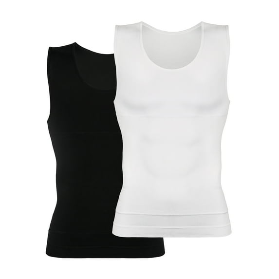 KIWI RATA Compression Shirt for Men Tummy Control Tank Top Slimming Undershirt for Mens Shapewear Sleeveless Body Shaper