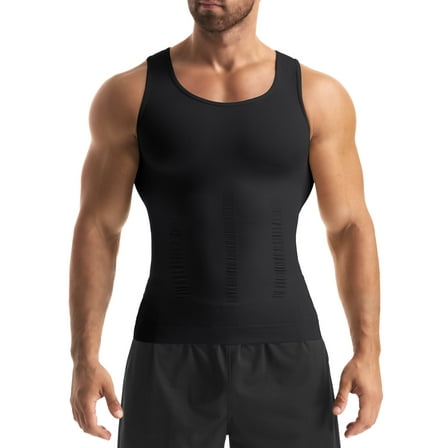 Kiwi Rata Compression Shirts Men Sleeveless Slimming Undershirts Tummy Control and Body Shaper Tank Top