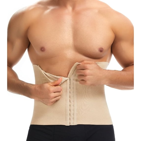 KIWI RATA Mens Waist Trainer Trimmer Tummy Control Shapewear Slimming Girdle Stomach Band Back Support Body Shaper Belt