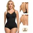thumbnail image 1 of KIWI RATA Women's Plus Size Low Back Shapewear Bodysuit for Women Tummy Control Body Shaper Spaghetti Strap Camisole, 1 of 6