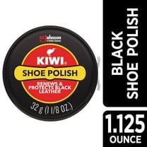 KIWI Shoe Polish, Black, 1.125 oz (1 Metal Tin)