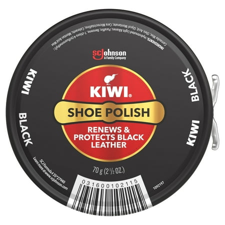 KIWI Shoe Polish, Black, 2.5 oz (1 Metal Tin)