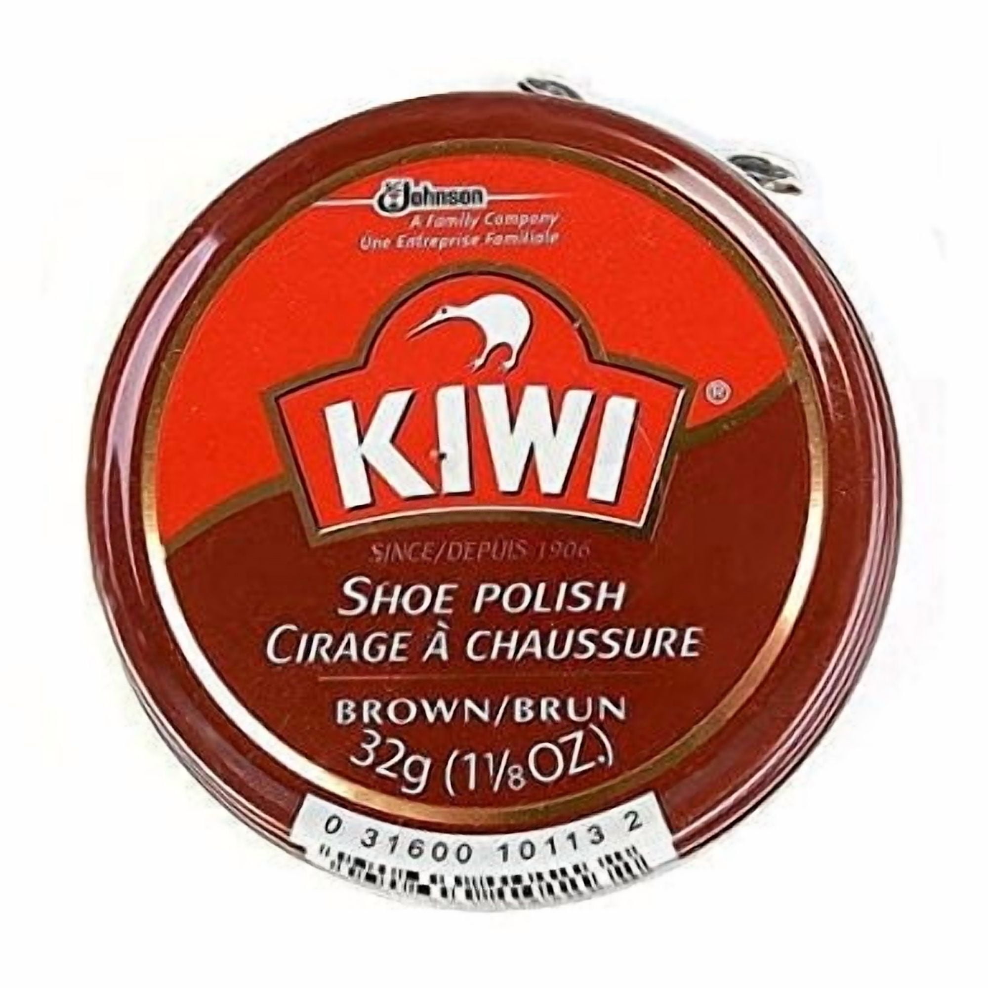 KIWI Shoe Polish, Brown 1-1/8 oz (Pack of 2)