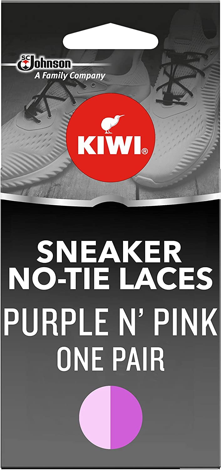 KIWI Sneaker NoTie Shoe Laces Purple and Pink