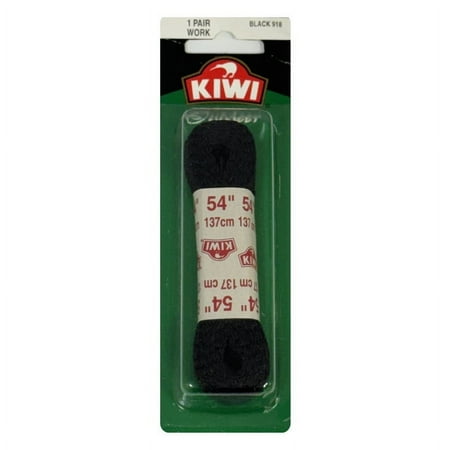 KIWI Sport Flat Laces, Black, 54", 1 pair