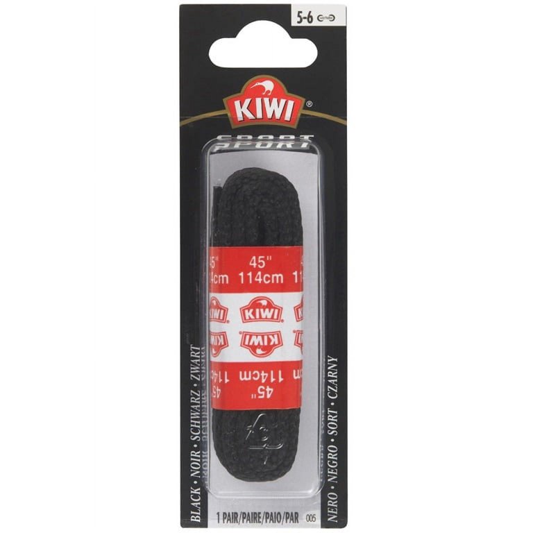 Kiwibean KIWI Sport Oval Laces, Black, 45