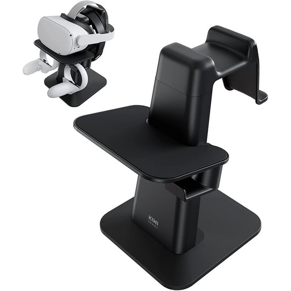 KIWI design VR Stand Compatible with Oculu Quest 2 / Valve Index / HP Reverb G2 / Quest / PSVR 2 Headsets (Black)