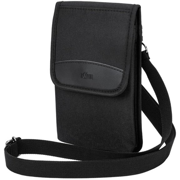 KIWIFOTOS Travel Cell Phone Pouch Belt Pouch, Holster Crossbody Bag with Shoulder Strap for iPhone 17 16 15 14 Pro Max Case Holder Neck Lanyard Smartphone Walking Passport Wallet