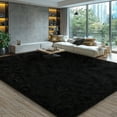 thumbnail image 1 of KIXINWA 5x7 Washable Large Area Rug for Living Room, Fluffy Shag Rug for Bedroom, Ultra Soft Plush Non Slip Carpet for Indoor Floor Bedside Nursery Kids Girls Room Dorm, Home Decor Aesthetic, Black, 1 of 5