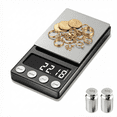 thumbnail image 1 of KIYODEISI Digital Coin Scale 0.01g Accuracy, Jewelers, Pawn Shops, Coin Collectors, Gold & Silver, 500g Capacity Gram Scale, Pocket Size Electronic Smart Scale with Calibration Weight, 1 of 8