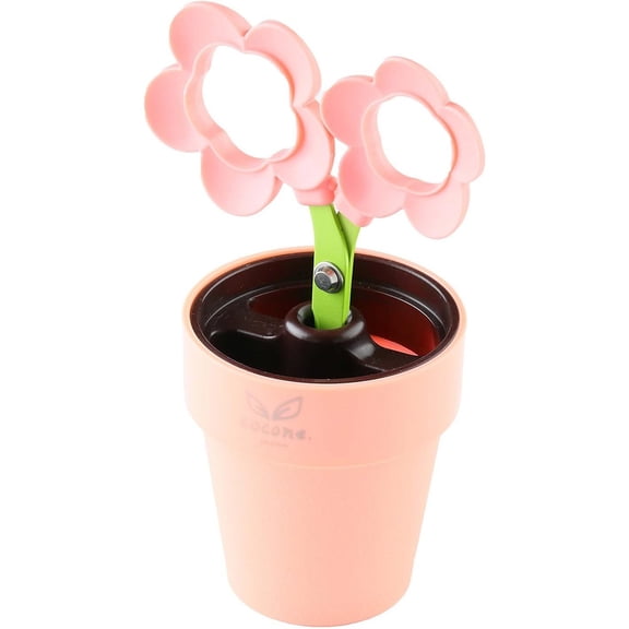 KIZAI Cocone Pink Flower Office Scissors with Stand Function as Pen Holder and Organizer