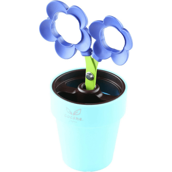 KIZAI Cocone Purple Flower Office Scissors with Stand Function as Pen Holder and Organizer
