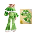 thumbnail image 1 of KIds Boy Santa Outfit Long Sleeve Off The Shoulder Top Flare Pants Christmas Elf Outfit Sets Baby Boy Christmas Outfit Festive Dress Outfit 7-8 Years, 1 of 4