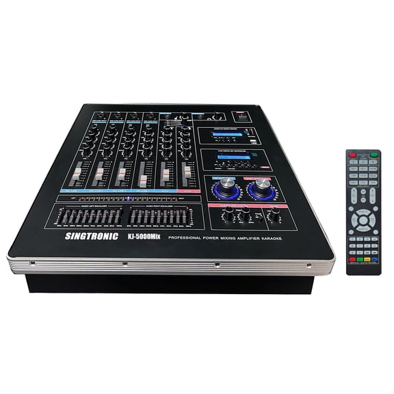 Singtronic KJ-5000Mix Professional KJ/DJ Digital Console Karaoke Mixer Board with Built-in HDMI-Arc, Optical, Bluetooth, Aux, Recording with Anti-Feedbacks