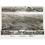 KJA Posters  Antique Map of Newtown Pennsylvania 1893 Bucks County Poster Print 18 x 24