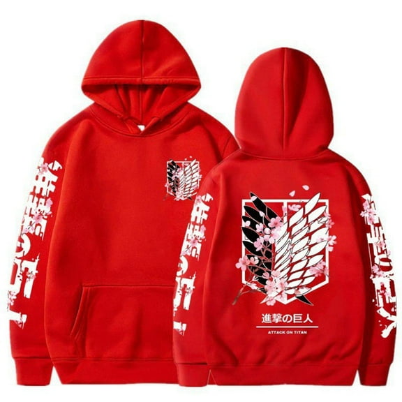 KJCEWSTX Anime Attack on Titan Printed Sweatshirt Unisex Hoodie Sweater Cosplay Men Women Long Sleeve Pullover