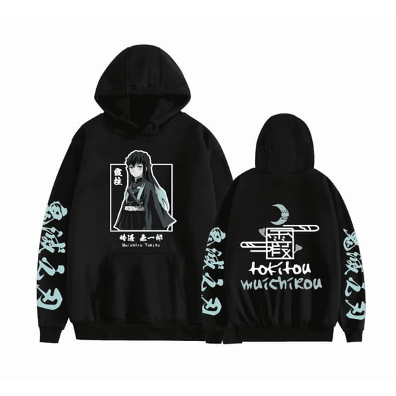 KJCEWSTX Anime Muichiro Tokito Hoodie Tokito Muichiro Harajuku Street Pullover Demon Slayer Hoodie