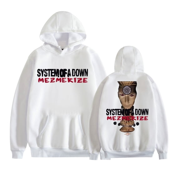 KJCEWSTX Band Artwork Rock Band System of A Down Hoodie Iconic  Cozy Pullover for Rock Fans
