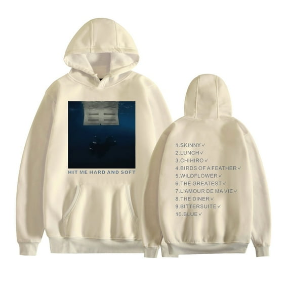 KJCEWSTX Hit Me Hard and Soft Album Hoodies Merch Casual Hooded Sweatshirt Unisex Pullover Clothing
