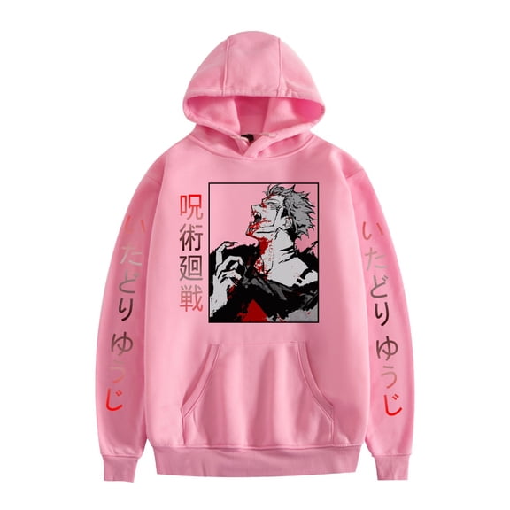 KJCEWSTX Jujutsu Anime Hoodie Long Sleeves Gojo Satoru Print Sweatshirt Pullover for Men Women Sizes XS-3XL