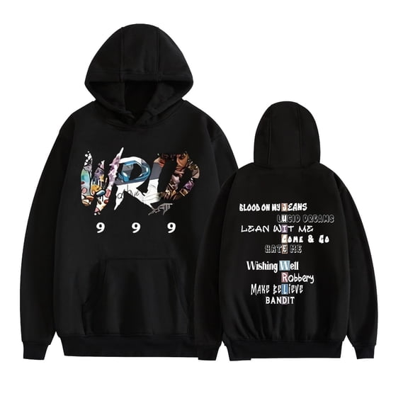 KJCEWSTX New Juice Hoodie Wrld 999 Hip Hop Street Pullover Rapper Casual Sweatshirt