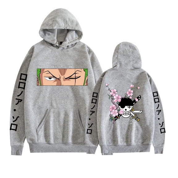 KJCEWSTX Roronoa Zoro Pattern Pullover Anime Hoodie Long Sleeve Sweatshirt Unisex XS-3XL