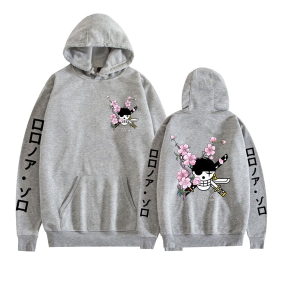 KJCEWSTX Roronoa Zoro Pattern Pullover Anime Hoodie Long Sleeve Sweatshirt Unisex XS-3XL