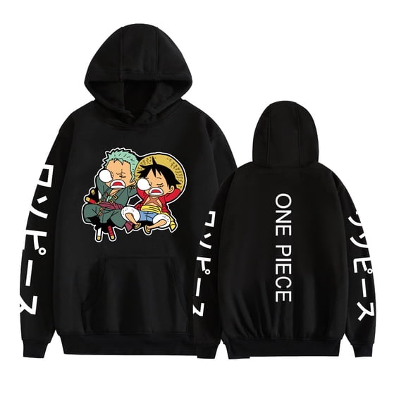 KJCEWSTX Roronoa Zoro Pattern Pullover Anime Hoodie Long Sleeve Sweatshirt Unisex XS-3XL