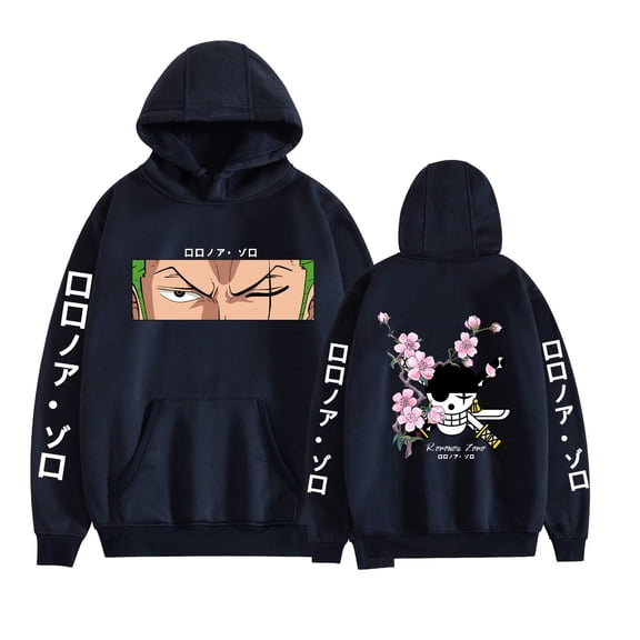 KJCEWSTX Roronoa Zoro Pattern Pullover Anime Hoodie Long Sleeve Sweatshirt Unisex XS-3XL