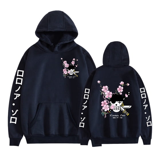 KJCEWSTX Roronoa Zoro Pattern Pullover Anime Hoodie Long Sleeve Sweatshirt Unisex XS-3XL