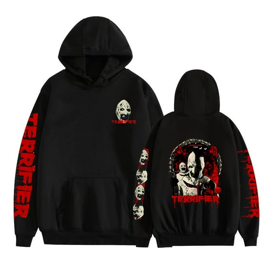KJCEWSTX Terrifier Merchandise Hoodie Movie Streetwear Print Mens Womens Fashion Casual Sweatshirts