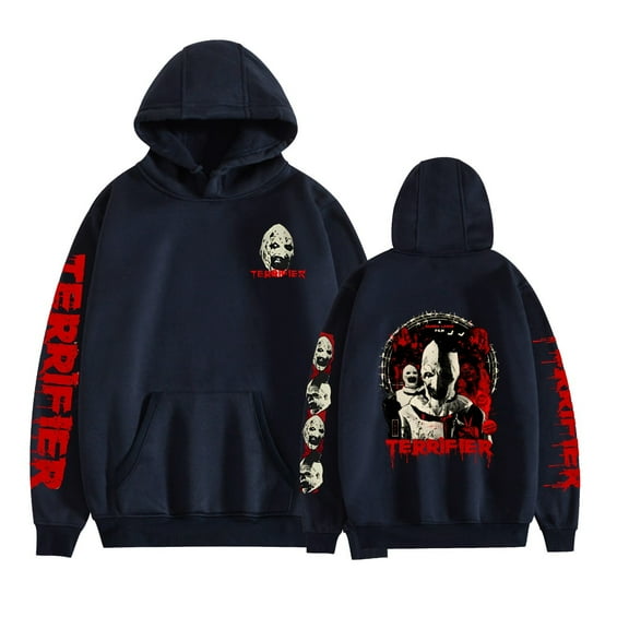 KJCEWSTX Terrifier Merchandise Hoodie Movie Streetwear Print Mens Womens Fashion Casual Sweatshirts