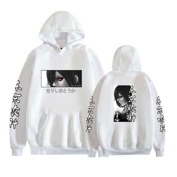 KJCEWSTX Tokyo Ghoul Hoodie Anime 3D Print Mens Pullover Black White Hooded Sweatshirt For Unisex
