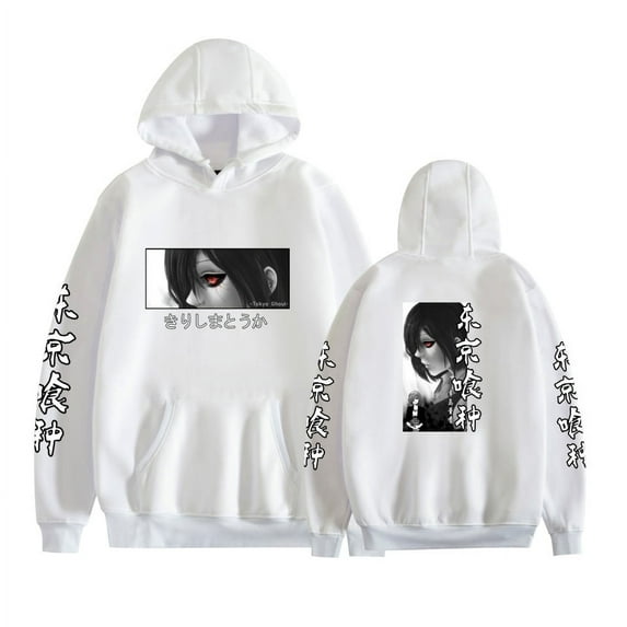 KJCEWSTX Tokyo Ghoul Hoodie Anime 3D Print Mens Pullover Black White Hooded Sweatshirt For Unisex