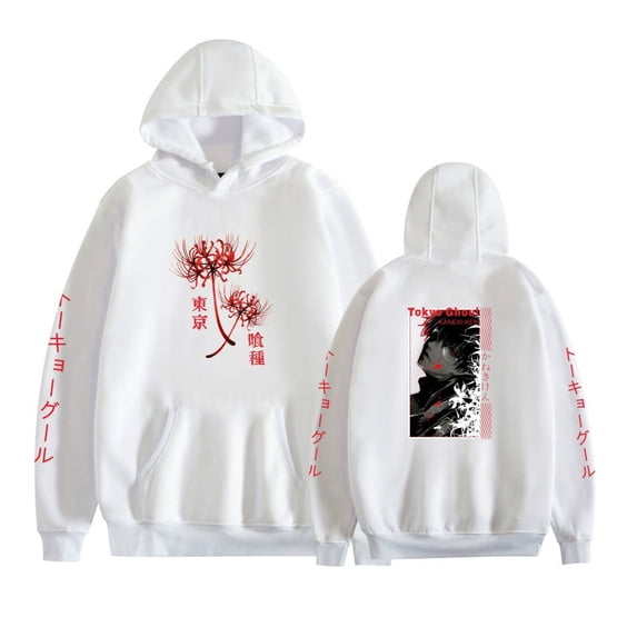 KJCEWSTX Tokyo Ghoul Hoodie Anime 3D Print Mens Pullover Black White Hooded Sweatshirt For Unisex