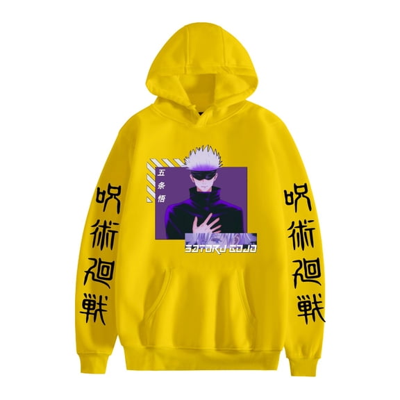 KJCEWSTX Unisex Jujutsu Anime Hoodie Long Sleeves Gojo Satoru Print Sweatshirt Pullover Sizes XS-3XL
