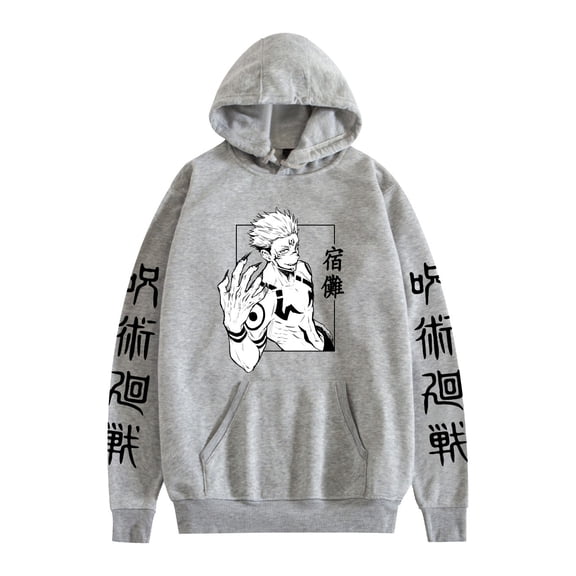 KJCEWSTX Unisex Jujutsu Anime Hoodie Long Sleeves Gojo Satoru Print Sweatshirt Pullover