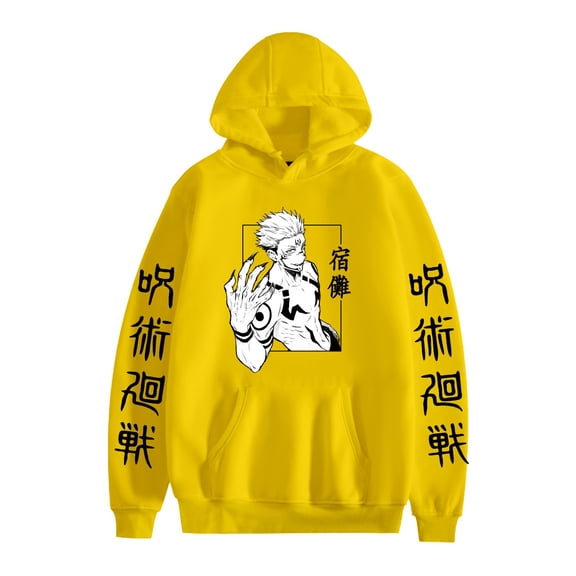 KJCEWSTX Unisex Jujutsu Anime Hoodie Long Sleeves Gojo Satoru Print Sweatshirt Pullover