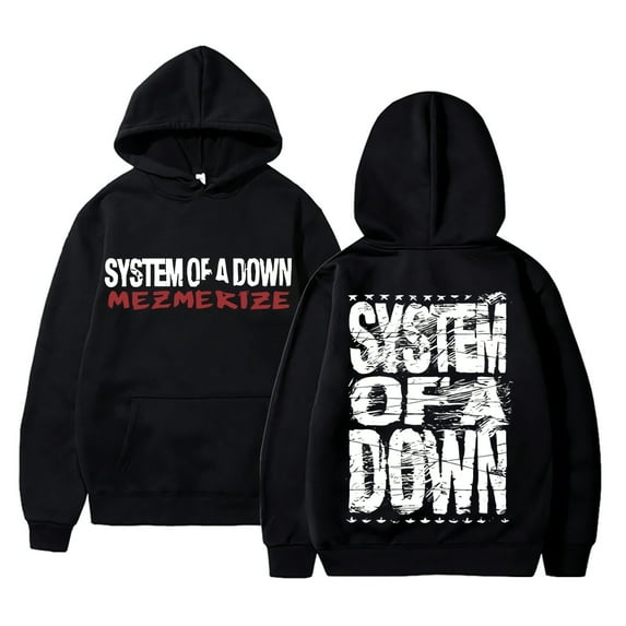 KJCEWSTX Vintage Rock Band System of A Down Hoodie Iconic Band Artwork Cozy Pullover for Rock Fans