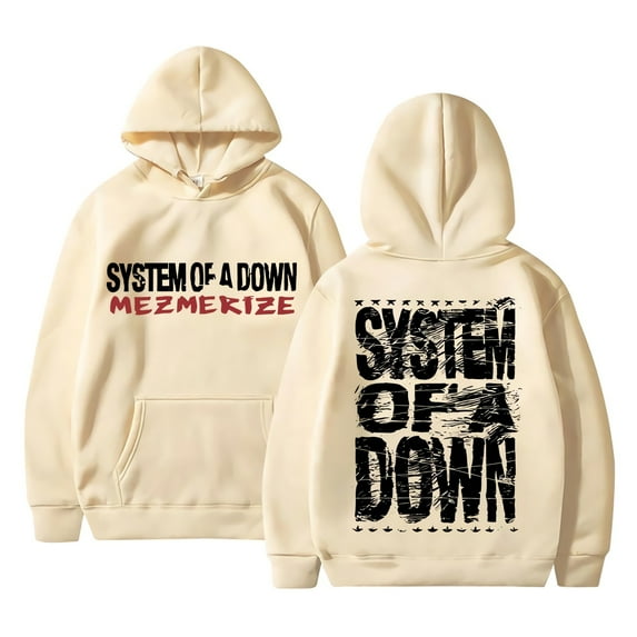 KJCEWSTX Vintage Rock Band System of A Down Hoodie Iconic Band Artwork Cozy Pullover for Rock Fans