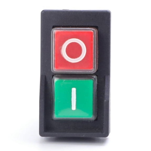 KJD17 6 Pins Electromagnetic Start Push Button Switches 16A AC250V IP55 Waterproof Equipment Safe Switch,1 * switch,Black