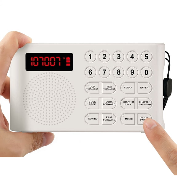 KJV Audio Bible Player, King James Version Talking Electronic Bible, Portable Bible Player Device New & Old Testament, Heartfelt Christmas Gifts for Seniors, Blinders, Children