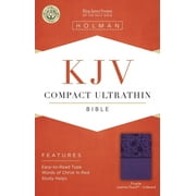 KJV Compact Ultrathin Reference Bible, Purple LeatherTouch, Indexed Hardcover