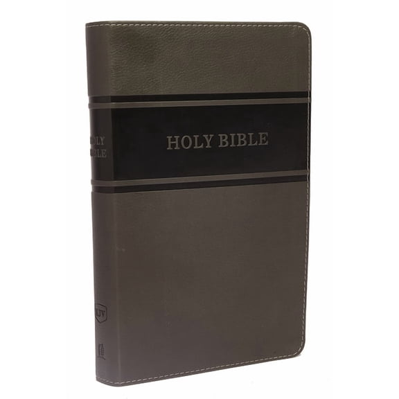 KJV, Deluxe Gift Bible, Imitation Leather, Gray, Red Letter Edition (Hardcover)