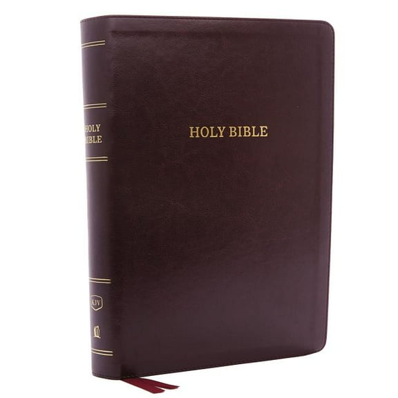KJV, Deluxe Reference Bible, Super Giant Print, Imitation Leather, Burgundy, Indexed, Red Letter Edition, (Hardcover)