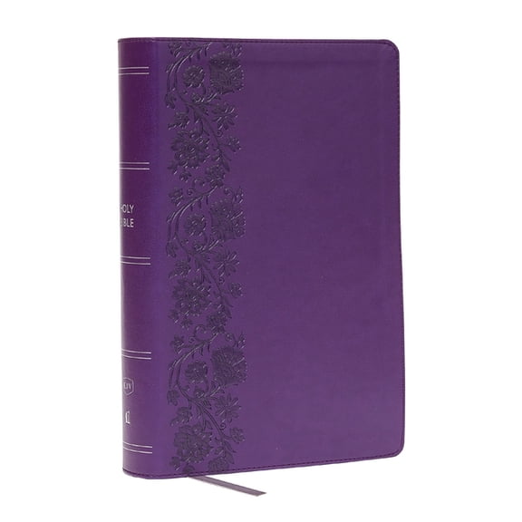 KJV Giant Print End-Of-Verse Reference Bible, Purple Leathersoft, Red Letter, Comfort Print, (Hardcover)