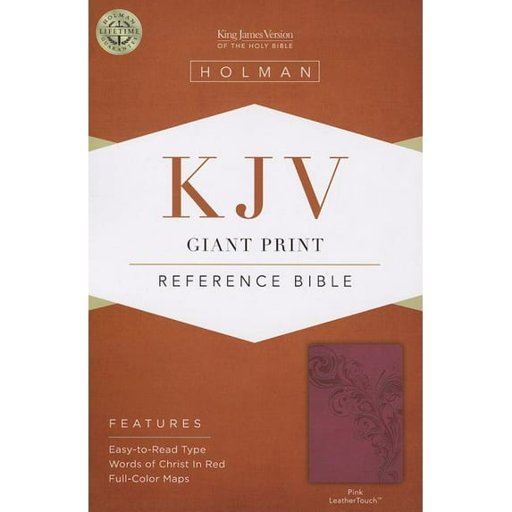 KJV Giant Print Reference Bible, Pink LeatherTouch (Hardcover)