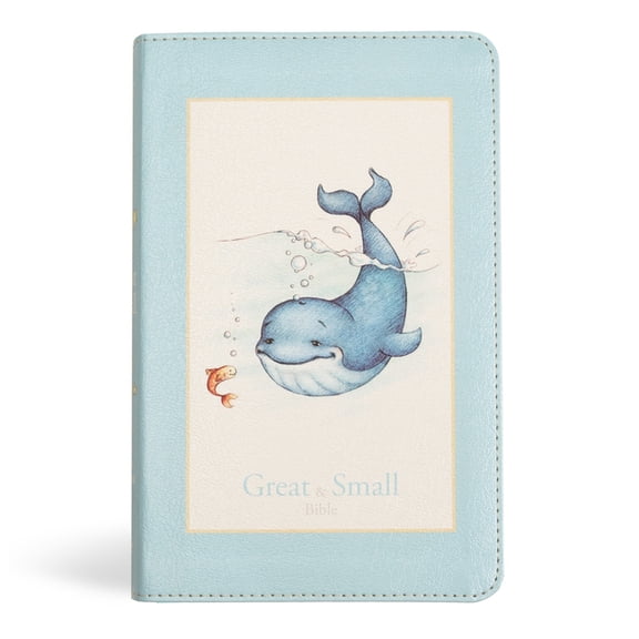 KJV Great and Small Bible, Baby Blue Leathertouch: A Keepsake Bible for Babies, (Hardcover)