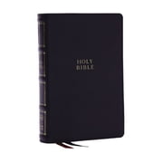 KJV Holy Bible Compact Bible with 43,000 Center-Column Cross References, Black Genuine Leather, Red Letter, Comfort Pri, Hardcover