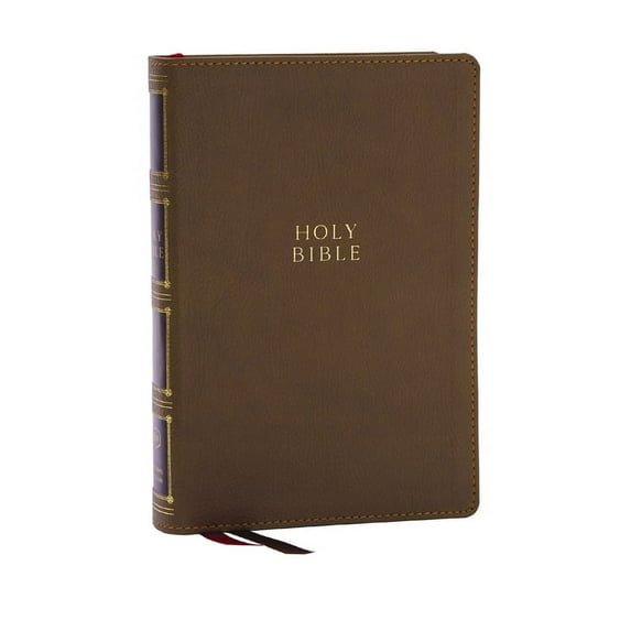 KJV Holy Bible: Compact Bible with 43,000 Center-Column Cross References, Brown Leathersoft, Red Letter, Comfort Print (, (Hardcover)